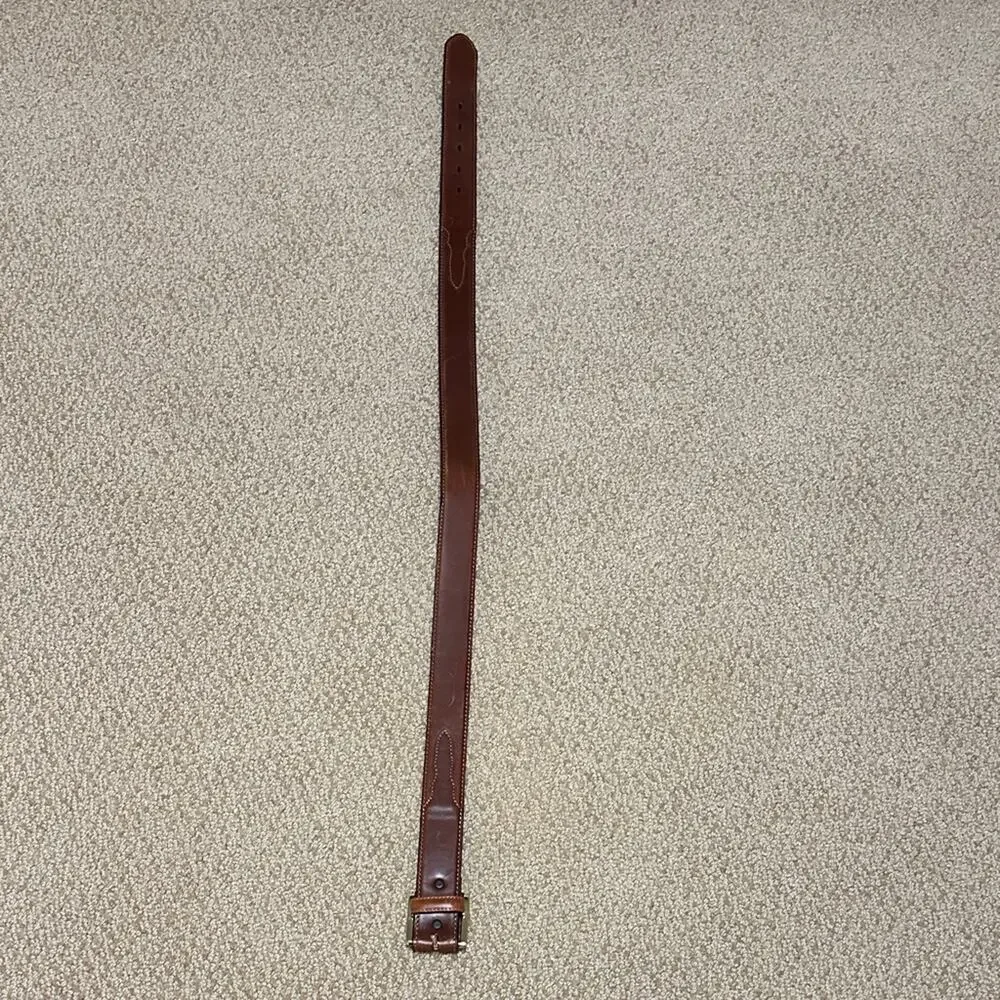 Chocolate Leather Belt - 32
